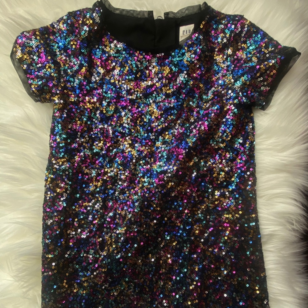 Sequin sheath dress.